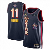 Men's 2025 All-Star #11 Jalen Brunson Navy Stitched Jersey Dzhi,baseball caps,new era cap wholesale,wholesale hats